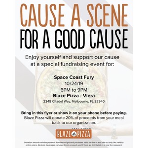 Fury Fundraiser at Blaze Pizza